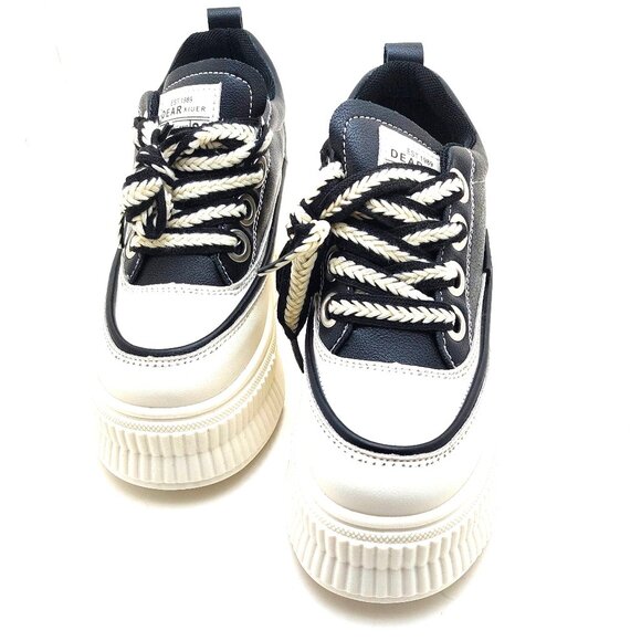 Women's Black and White Ashangyi Platform shoes  - Size 6 - Picture 3 of 11